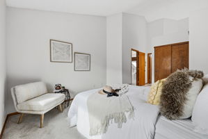 Primary Bedroom with New Carpet and New Paint