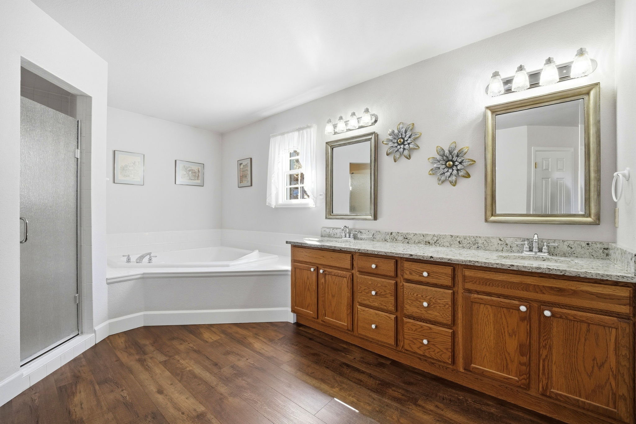 Primary Bathroom with Dual Vanities