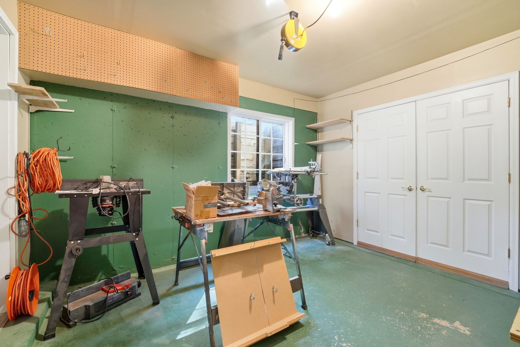 One Side of Workshop (converted 3rd Garage Bay)