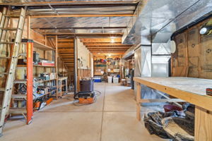 Unfinished Basement lends plenty of storage room.