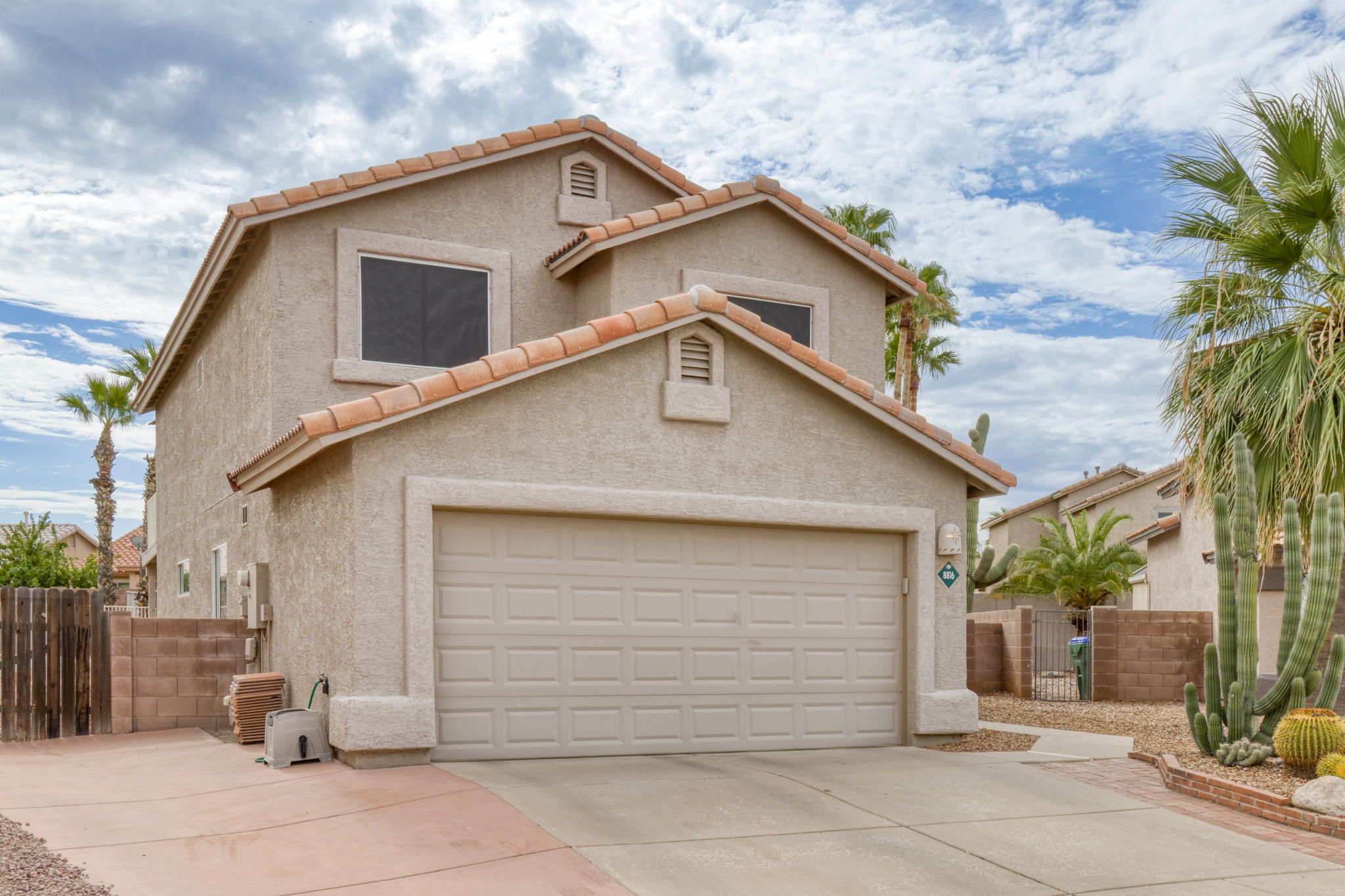 Extended driveway for an extra vehicle and solar screens on all windows!