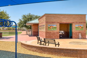 Clean, bathrooms nears the two playgrounds.