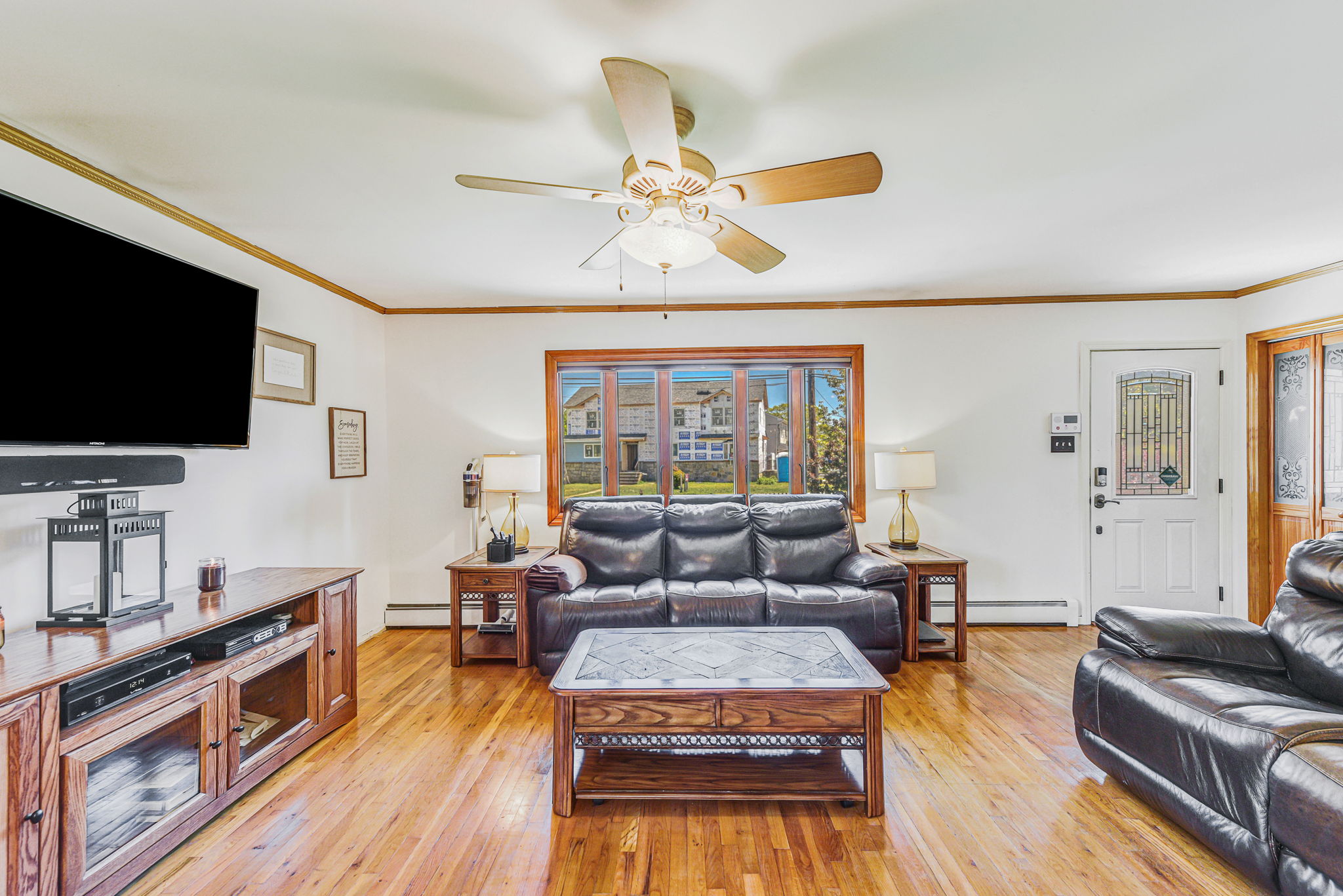 Living room facing front windows