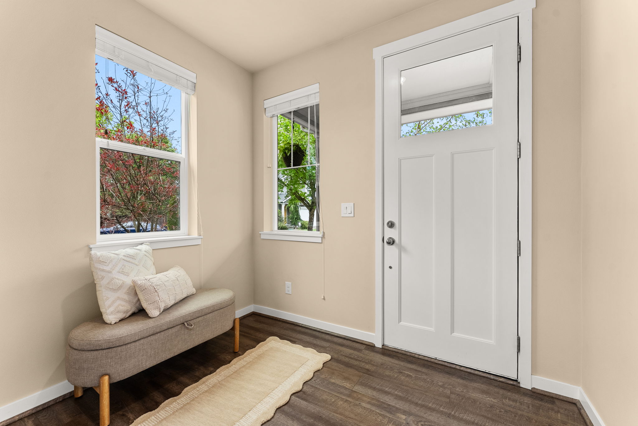 Welcoming entryway with room for a bench or sitting area for added convenience