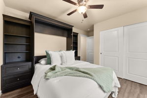Elegant Murphy bed with integrated storage enhances both style and functionality