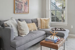 The lower level offers an additional duck away space!