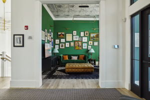Lovely gallery wall in the Clubhouse.