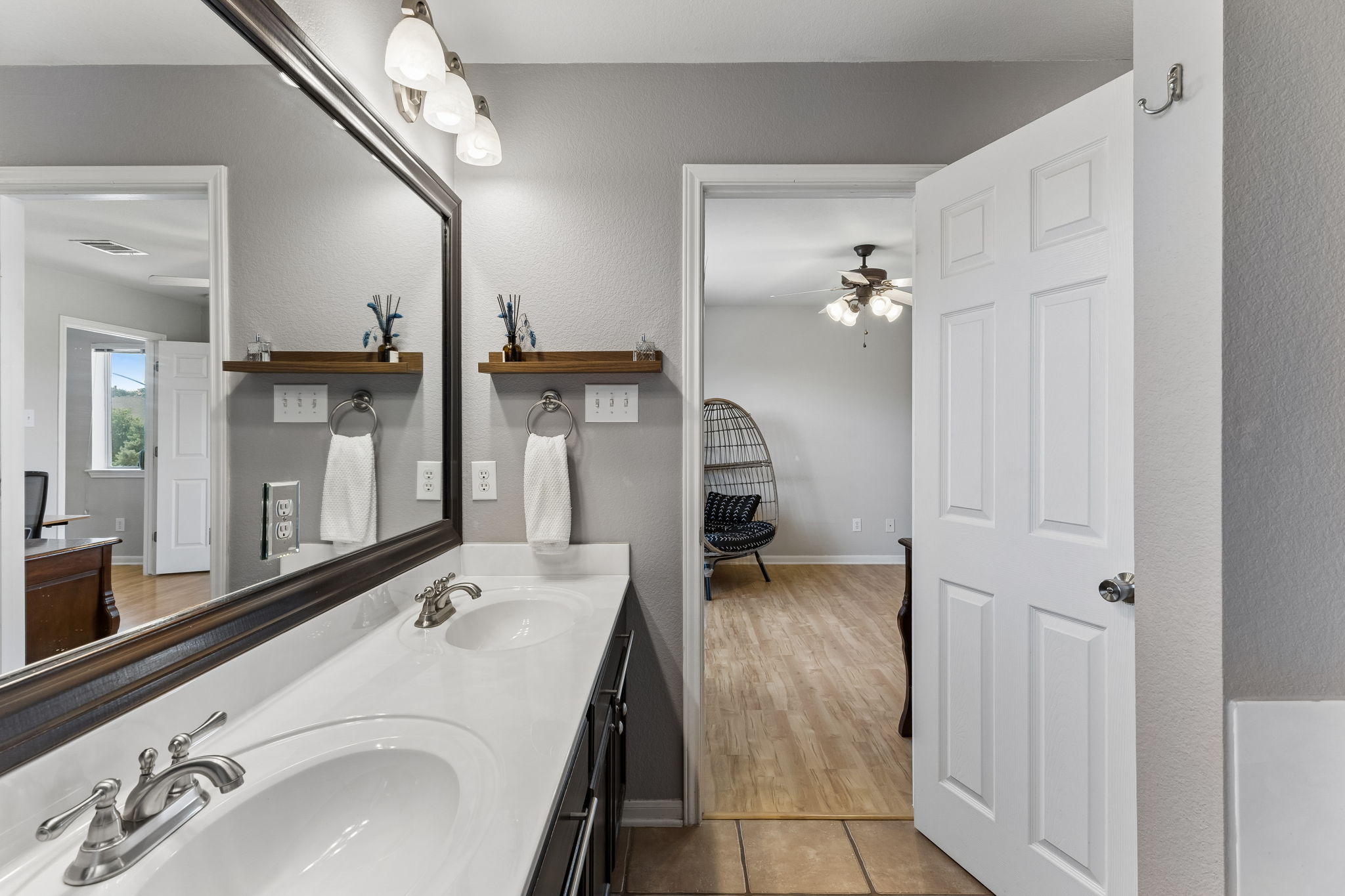 Primary  Bath Suite with double vanity sink
