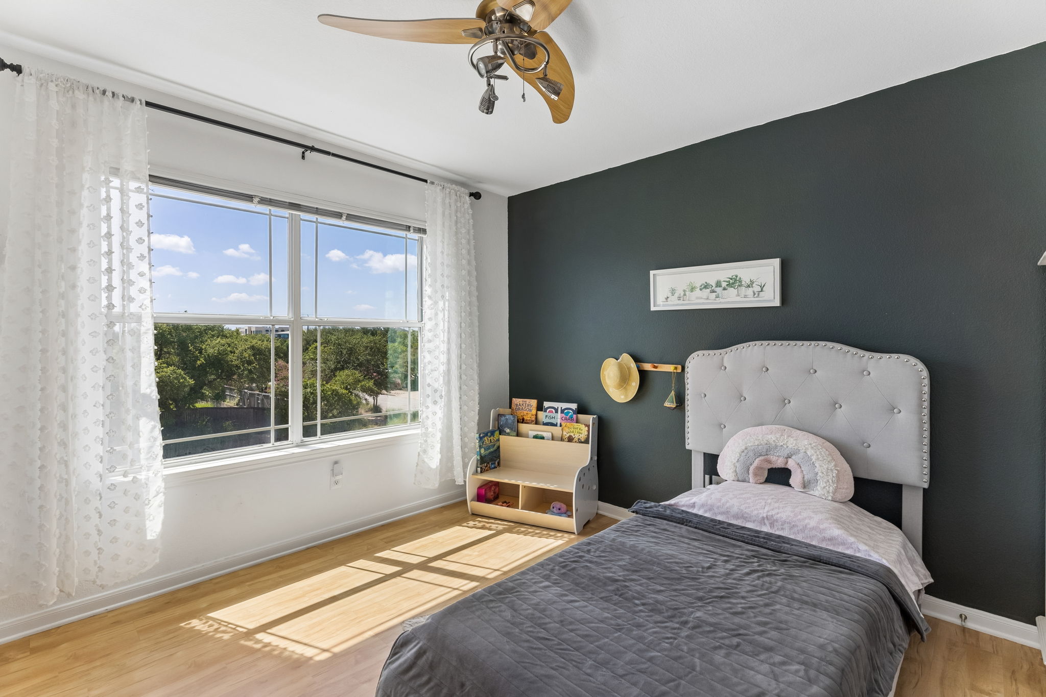 Second of three bedrooms.