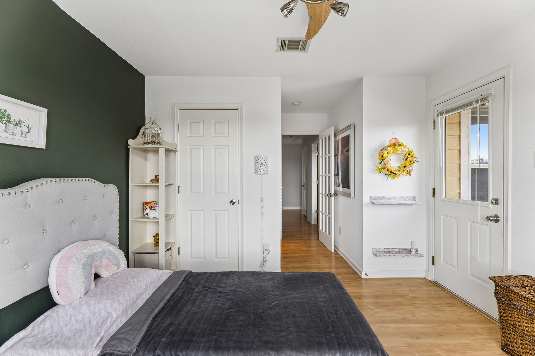 This second bedroom has it's own private access balcony