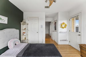 This second bedroom has it's own private access balcony