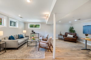 Expansive family room on lower level