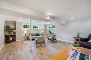 Expansive family room on lower level