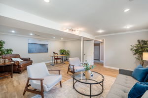 Expansive family room on lower level