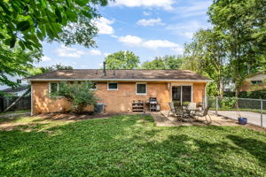 Flat, fenced Backyard with  patio