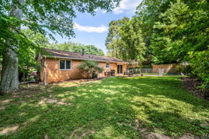 Flat, fenced Backyard with  patio