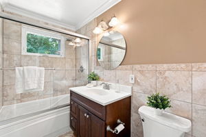 Updated main level hall bath