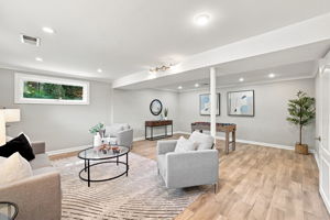 Expansive lower level family room