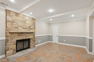 Recreation Room with Storage Closet