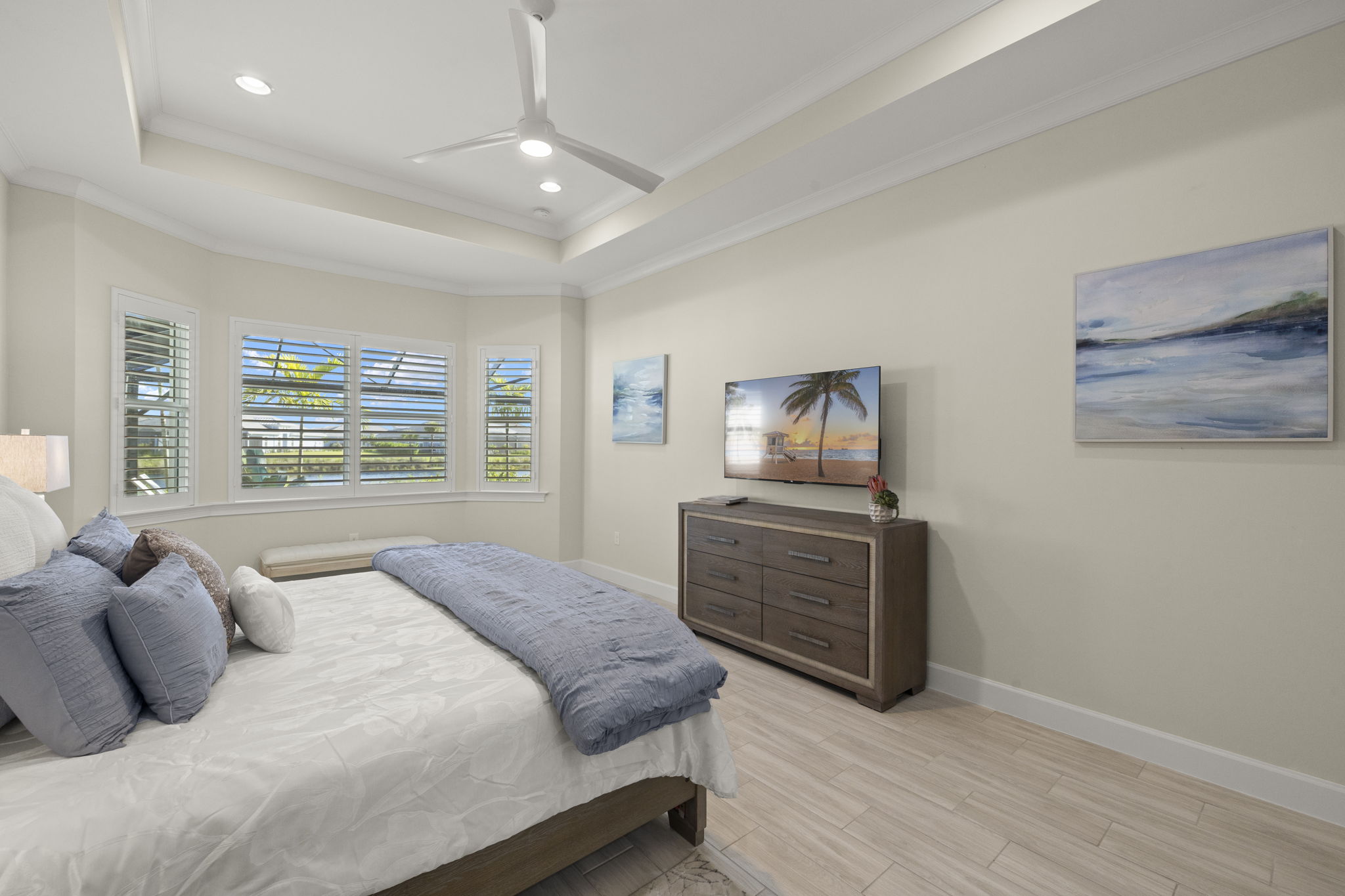 Primary Bedroom with views of the lake