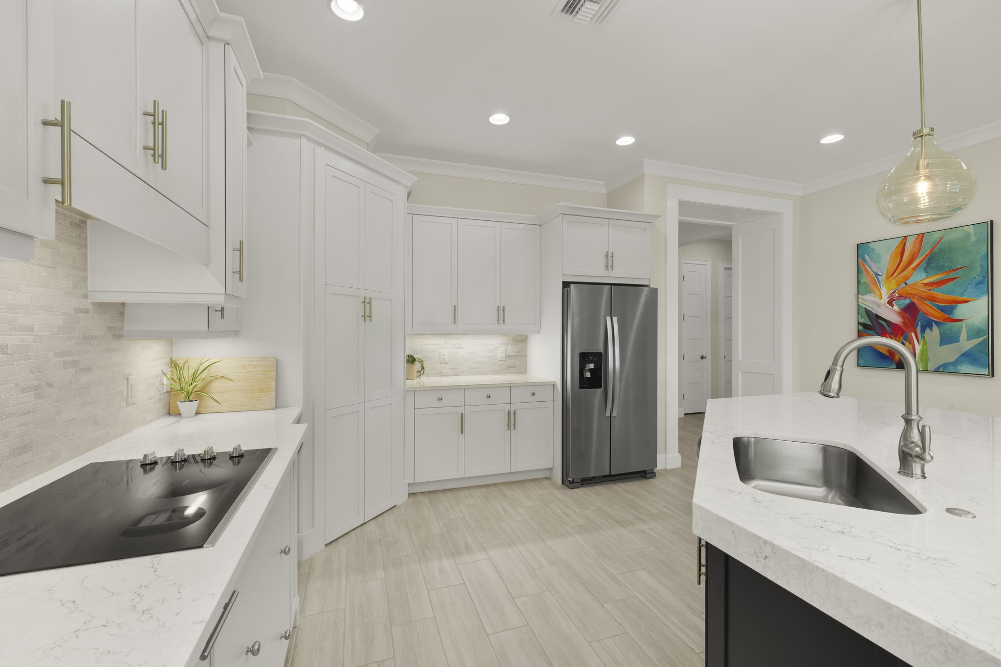 Kitchen with farmhouse sink
