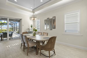 Dining Room is easily accessible to the outdoor kitchen.
