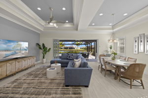Open Living/Dining Area with views to the lanai
