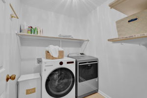 Deep Laundry room on Main level