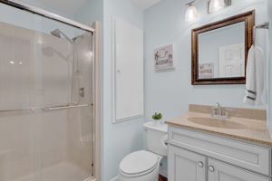 Primary bath with standing shower