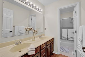 Guest bath double vanities
