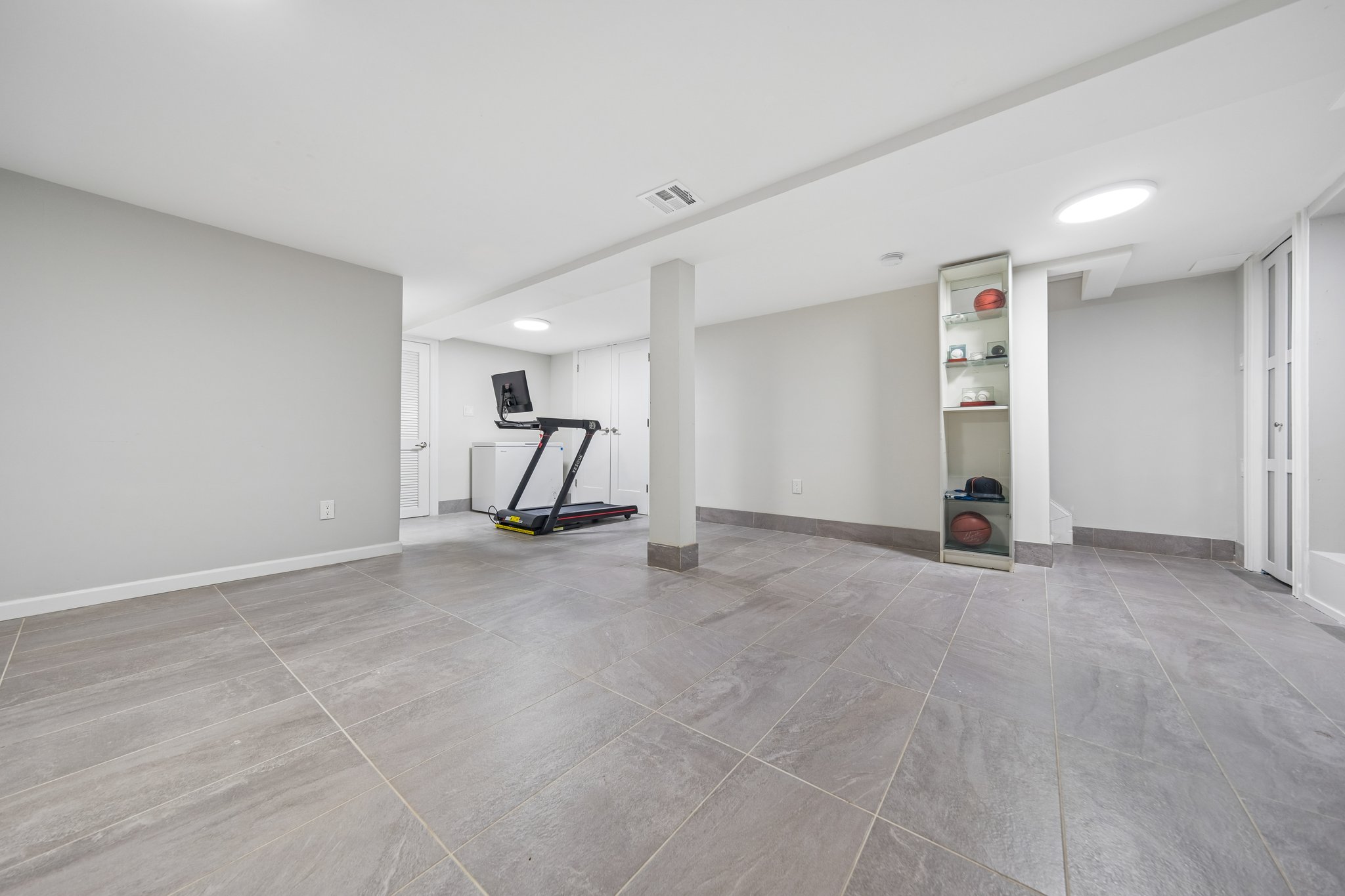 Ceramic Tile Floor, Recessed Lights