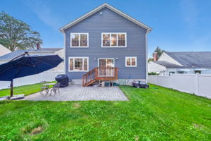 Fenced in Backyard with Paver Block Patio