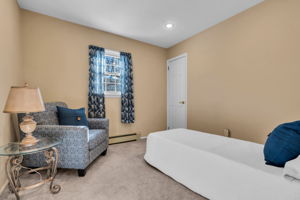 Bedroom #3, deep closet, hardwood under carpet