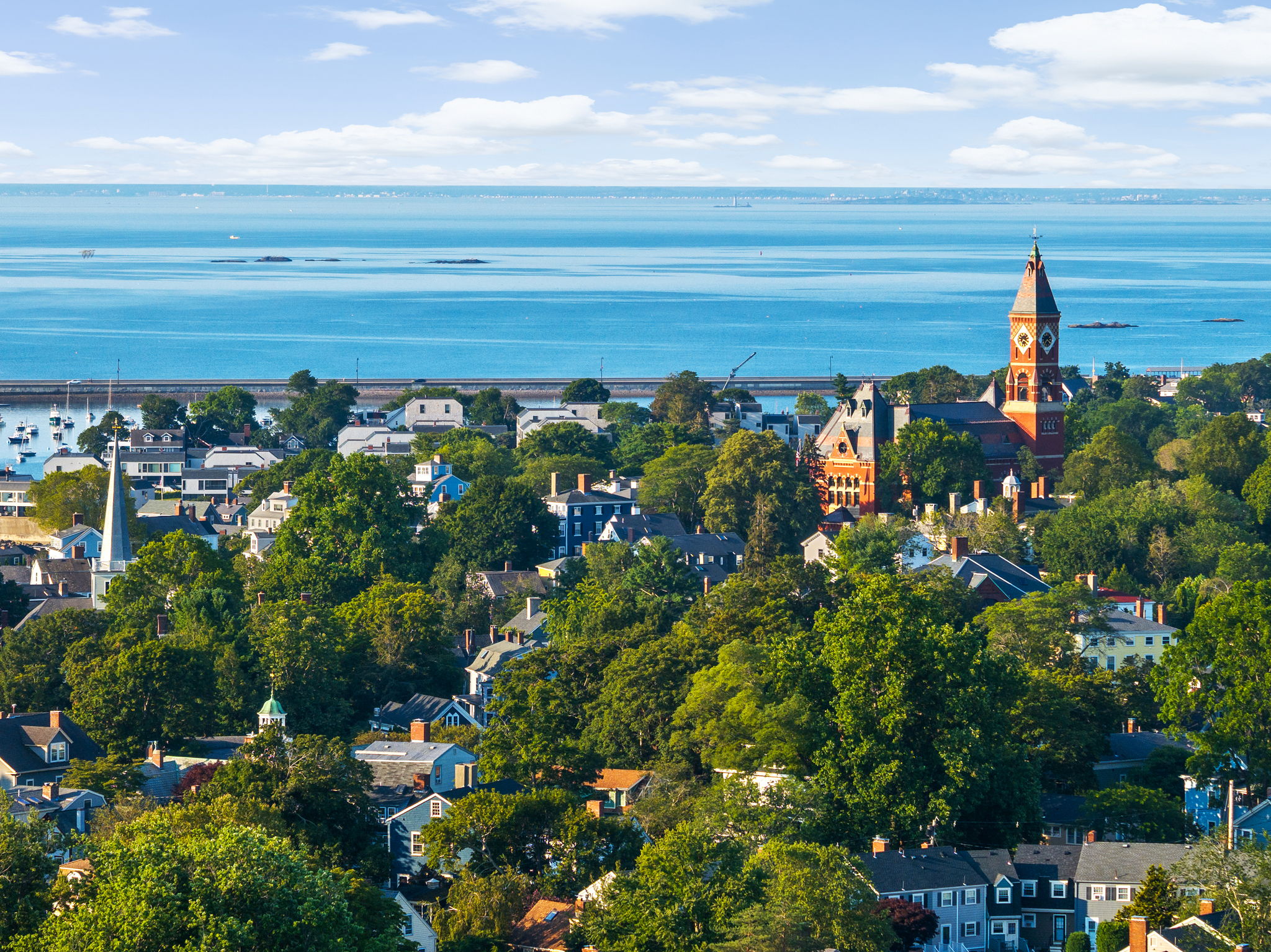 Quaint Aerial View of Marblehead