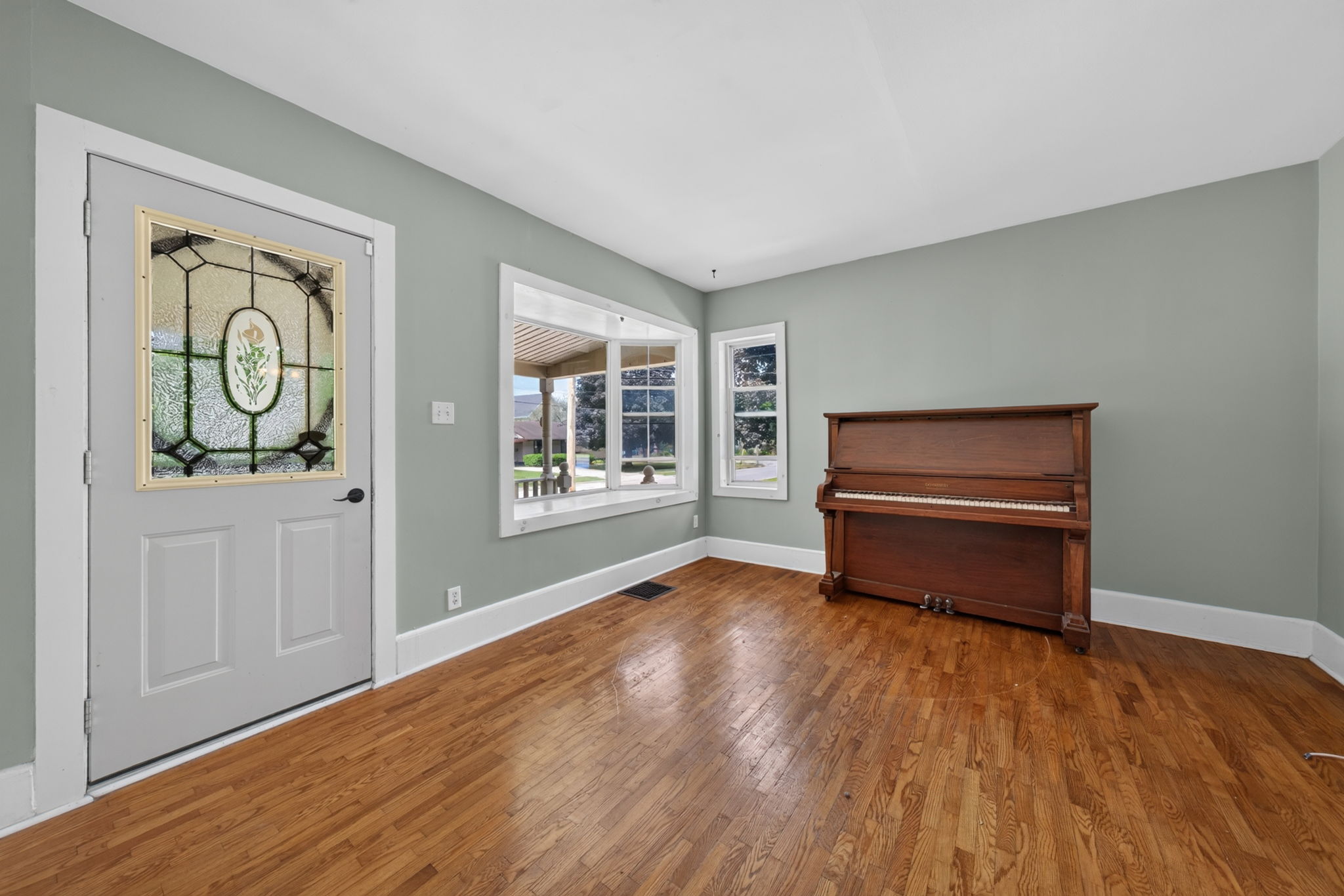Bay window in living room