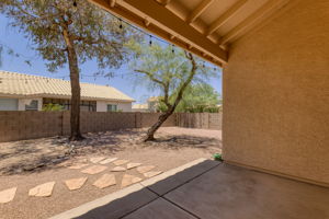 Backyard covered patio