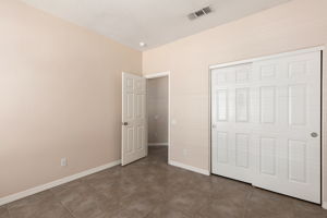 Second bedroom with closet