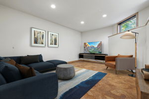 Lower Level Media Room - Virtually Staged