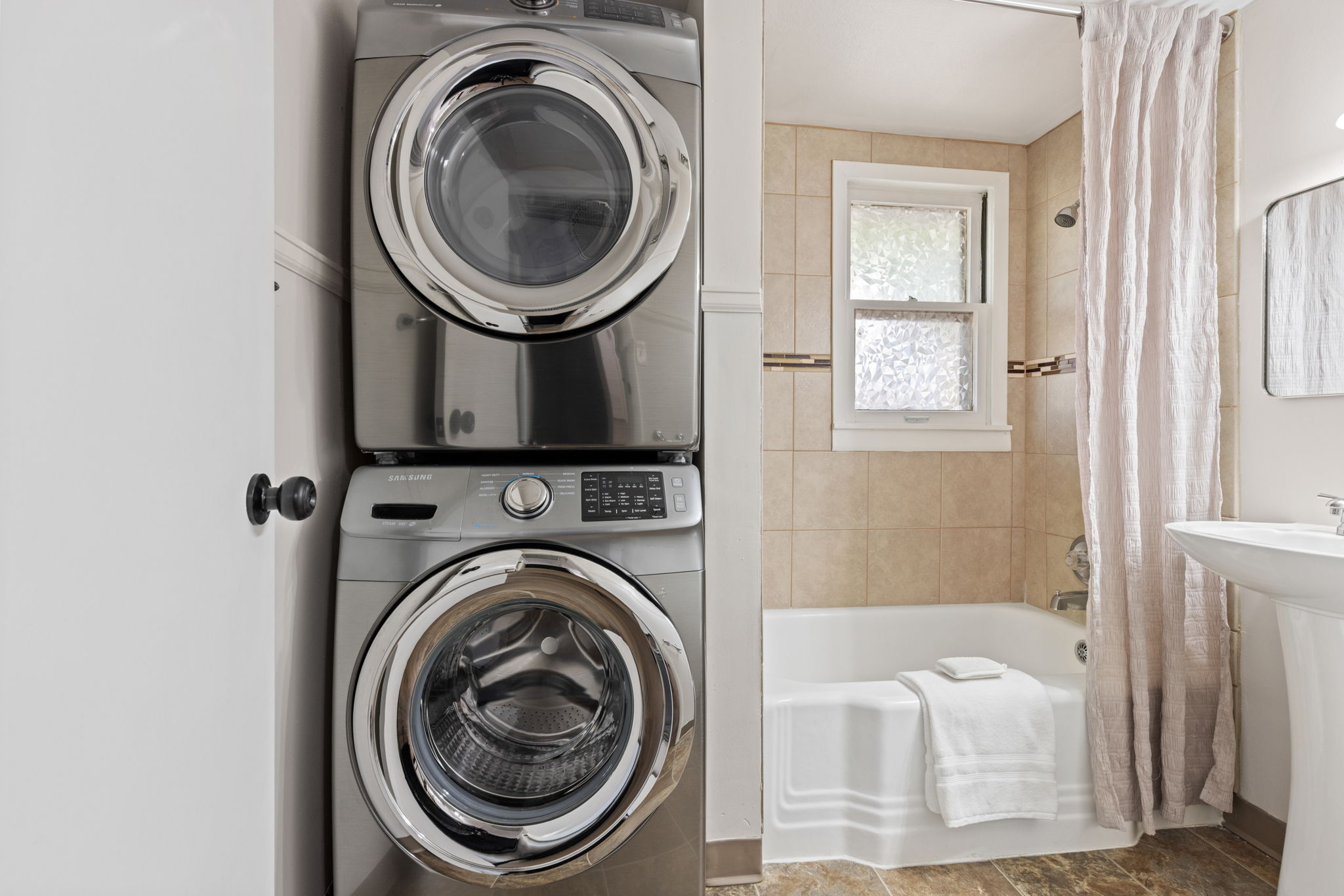 Stacking Front Load Washer Dryer Included