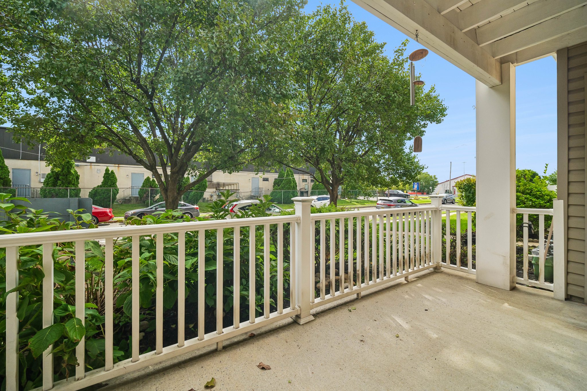 Balcony view of the front lawn