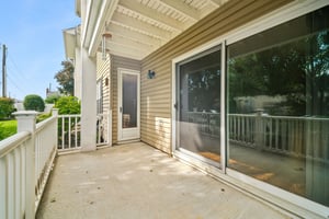 Balcony view with sliding doors