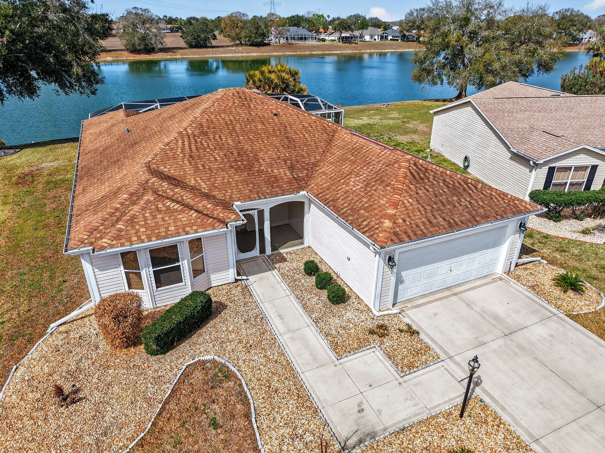 Aerial Front Elevation with Spectacular Water Views