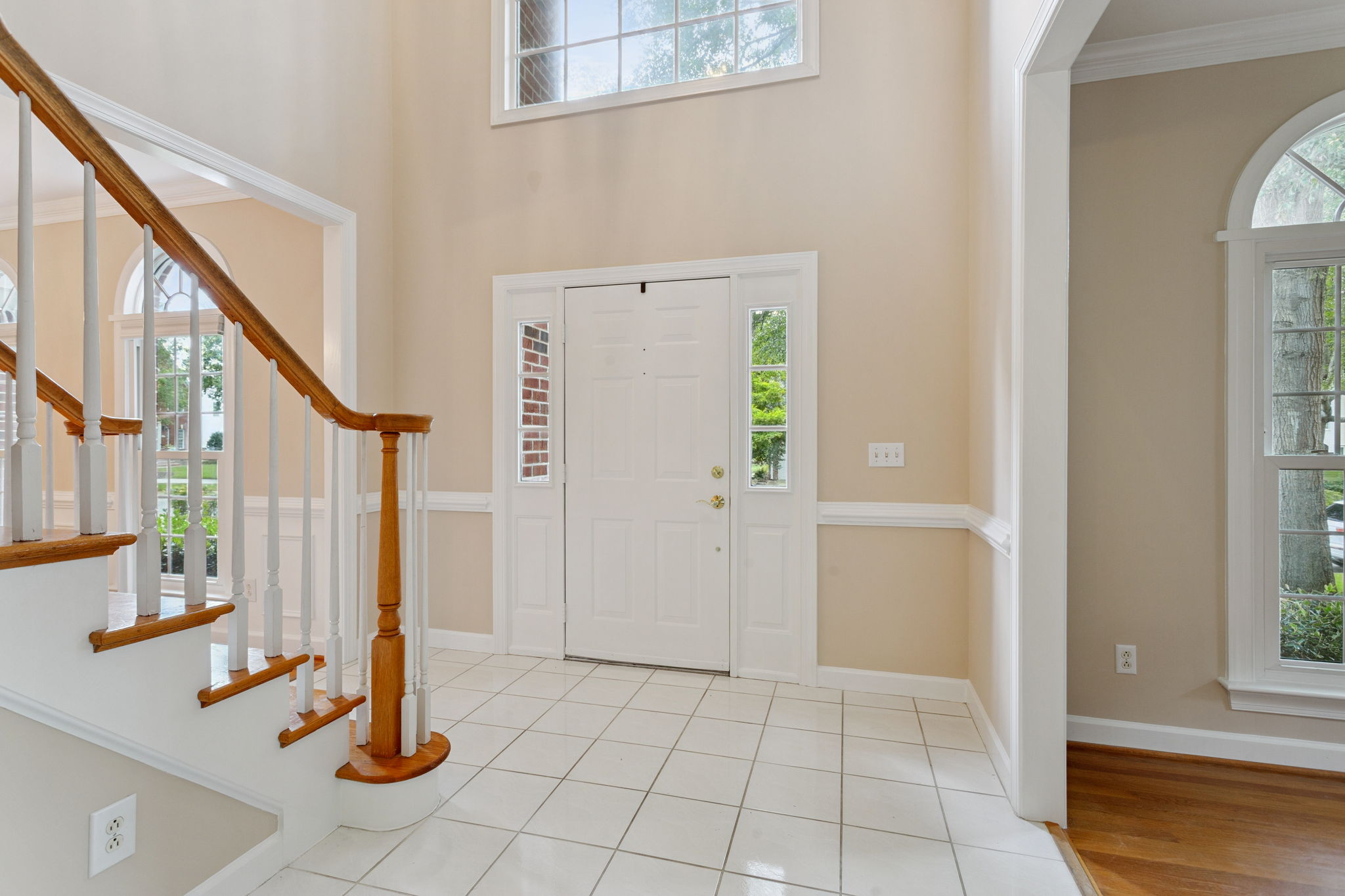 Airy foyer with natural light and great flow.