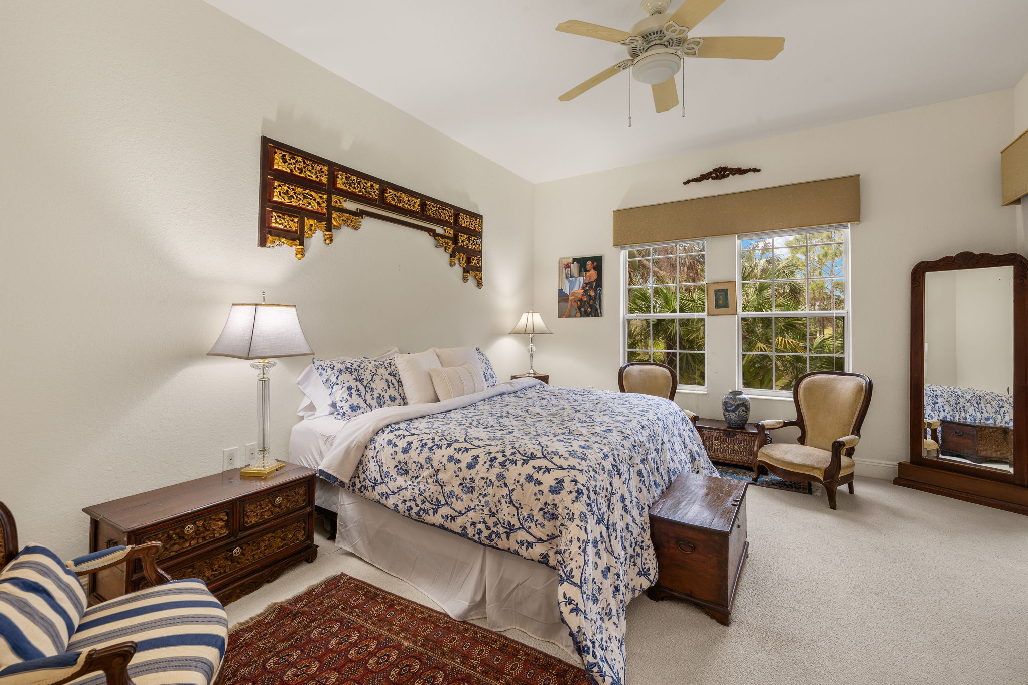 Spacious primary bedroom