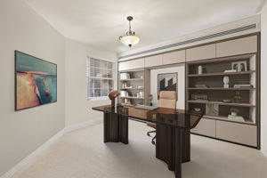 What if current den was made to a modern office? Virtual Staging.