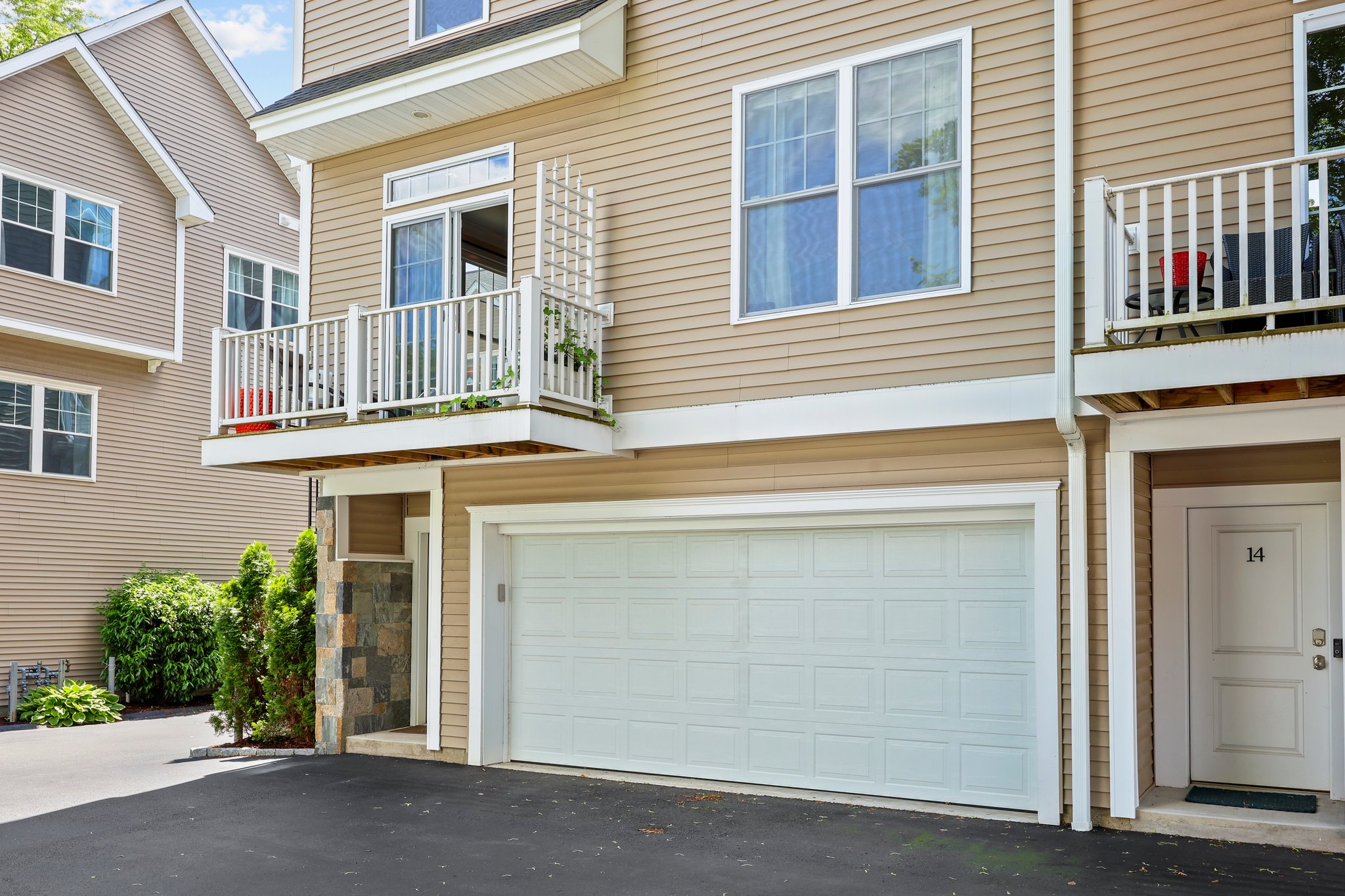 Custom Designed End-Unit w/2 Car Garage & Private Balcony