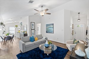 Open, bright living area
