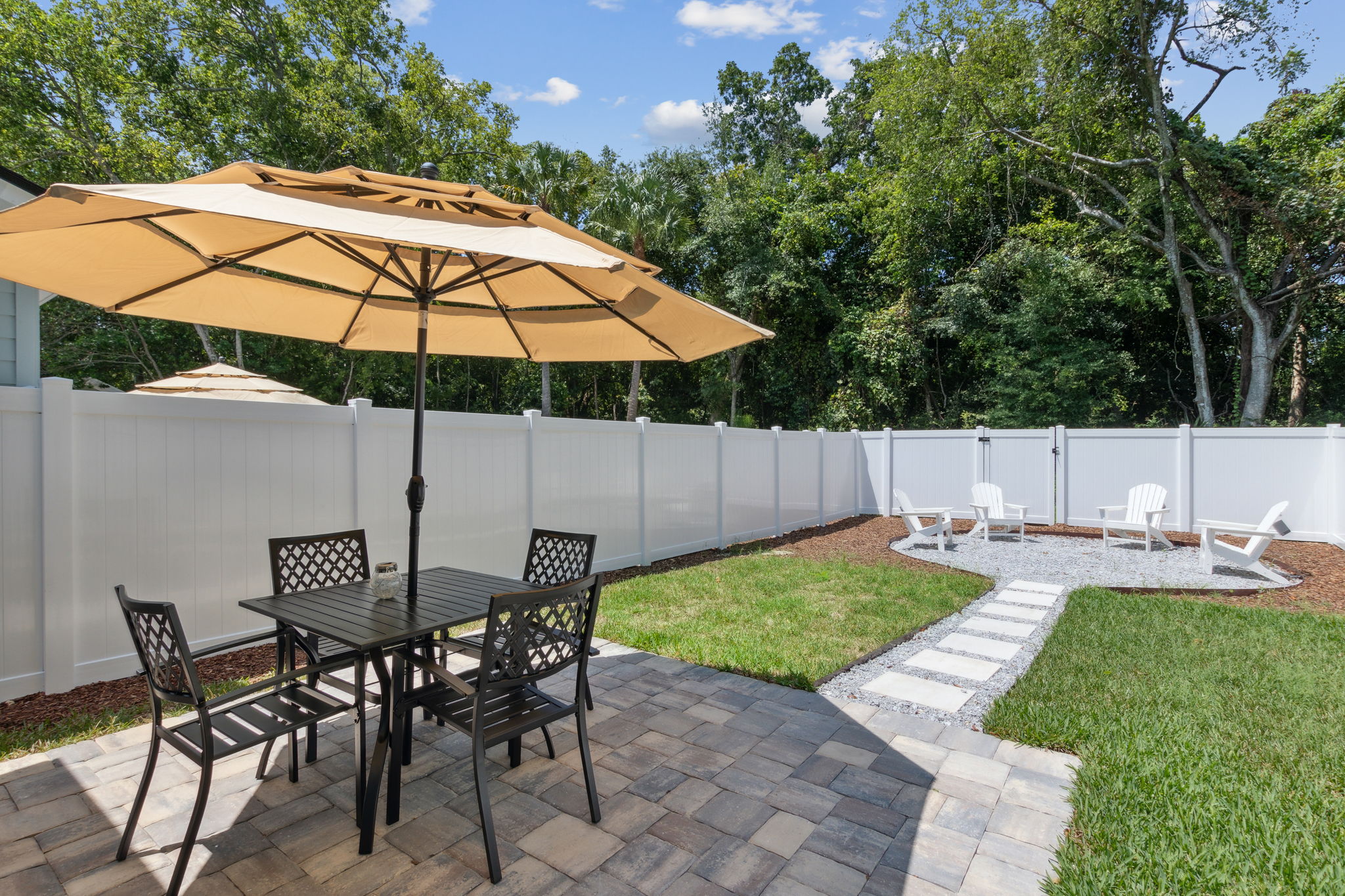 Firepit and additional plants/trees/bushes coming soon!