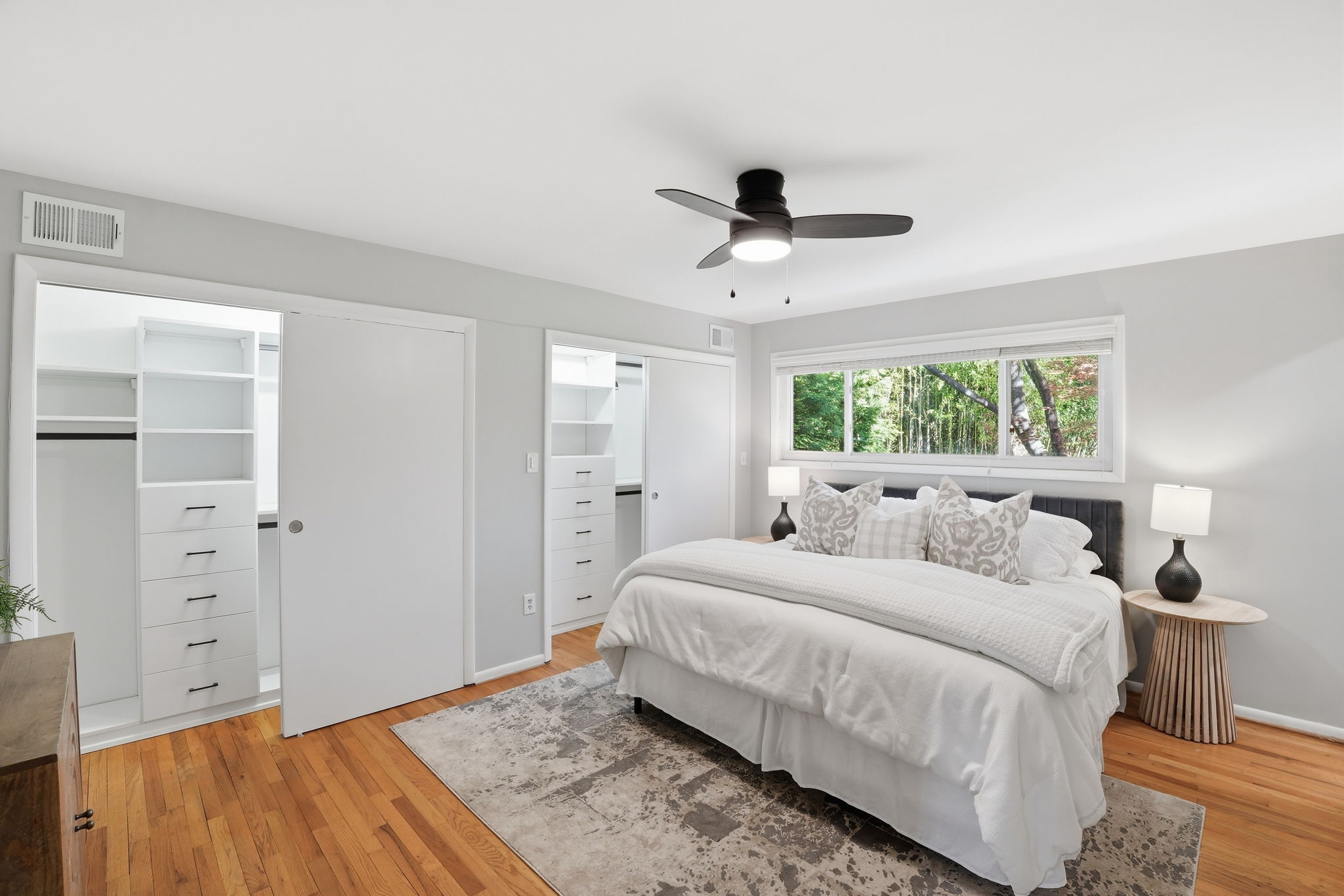 Primary Bedroom with Dual Closets