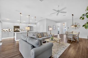 Living, Dining, and Kitchen